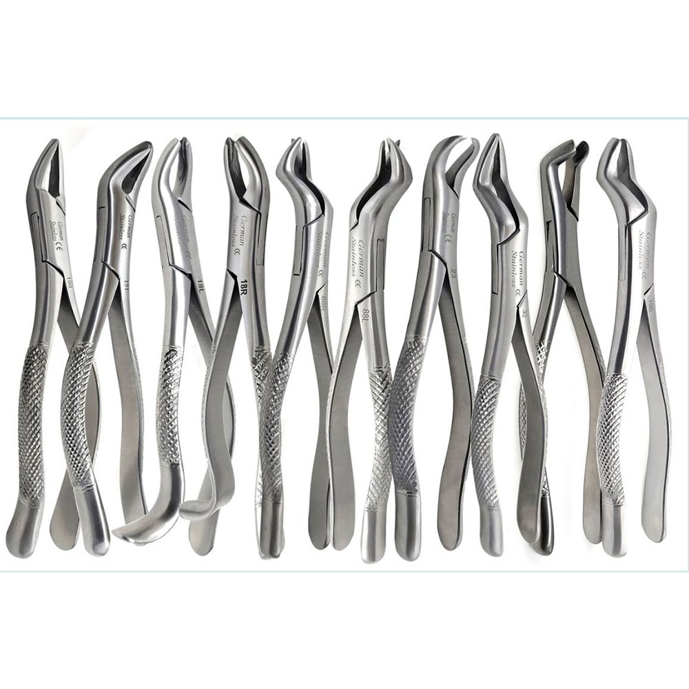 10-piece Dental Extracting Forceps Set