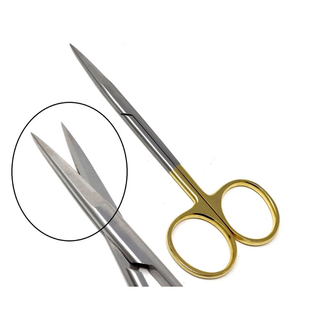 T.C Iris Scissors Straight 4.5″ – Gold Handle